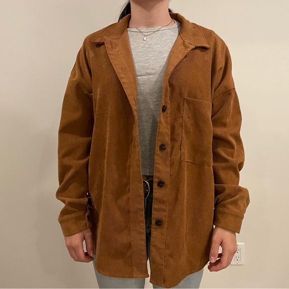 Tan corduroy button up - Picture 1 of 2